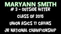 MaryAnn Smith 2014 Junior National Volleyball Video