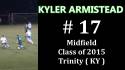 Kyler Armistead Midfielder Class of 2015 Trinity Soccer Profile